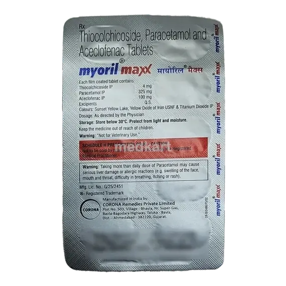 myoril maxx tablet 10's